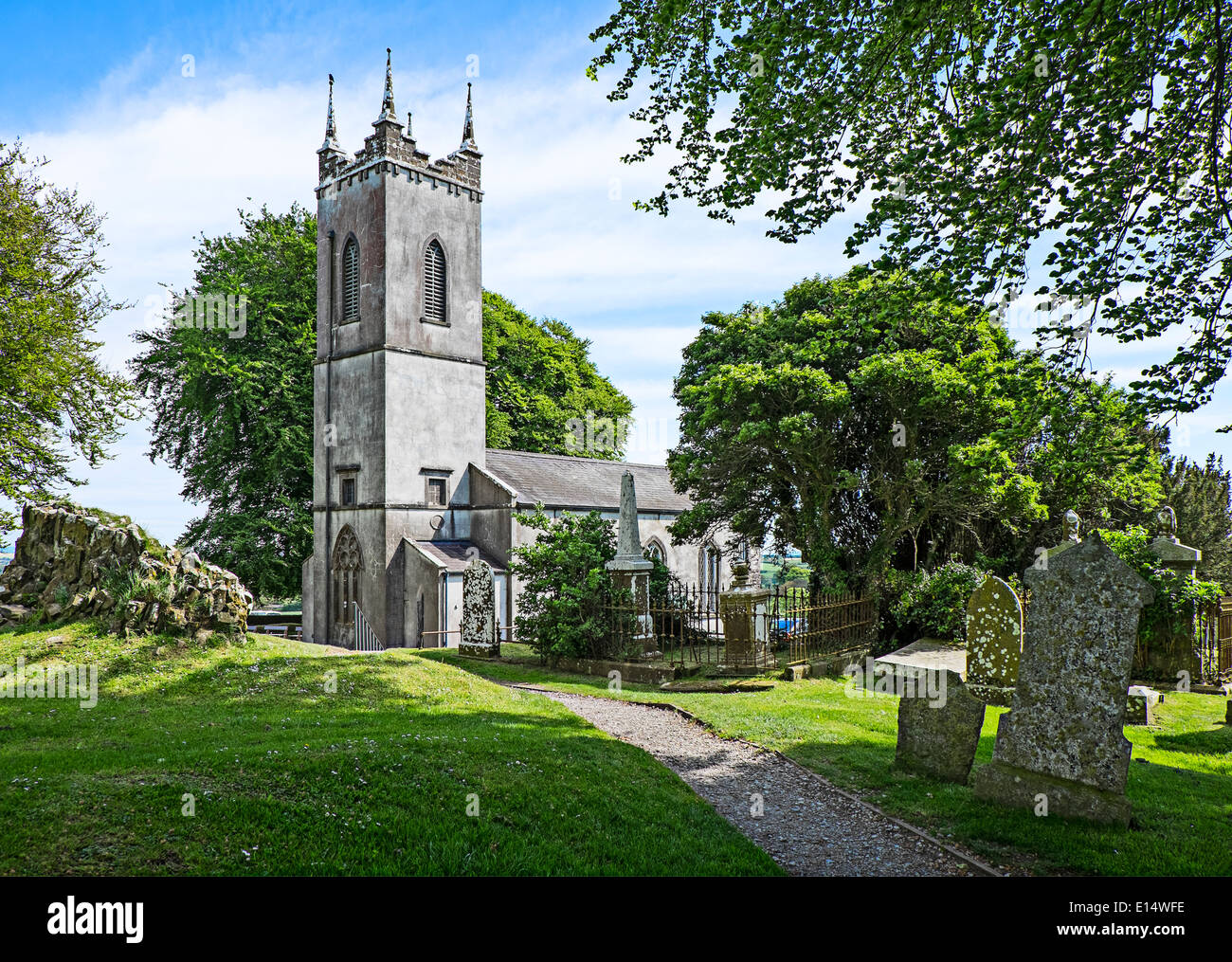 Disused Church of Saint Patrick on the Hill of Tara, county Meath, Ireland, now the visitors and