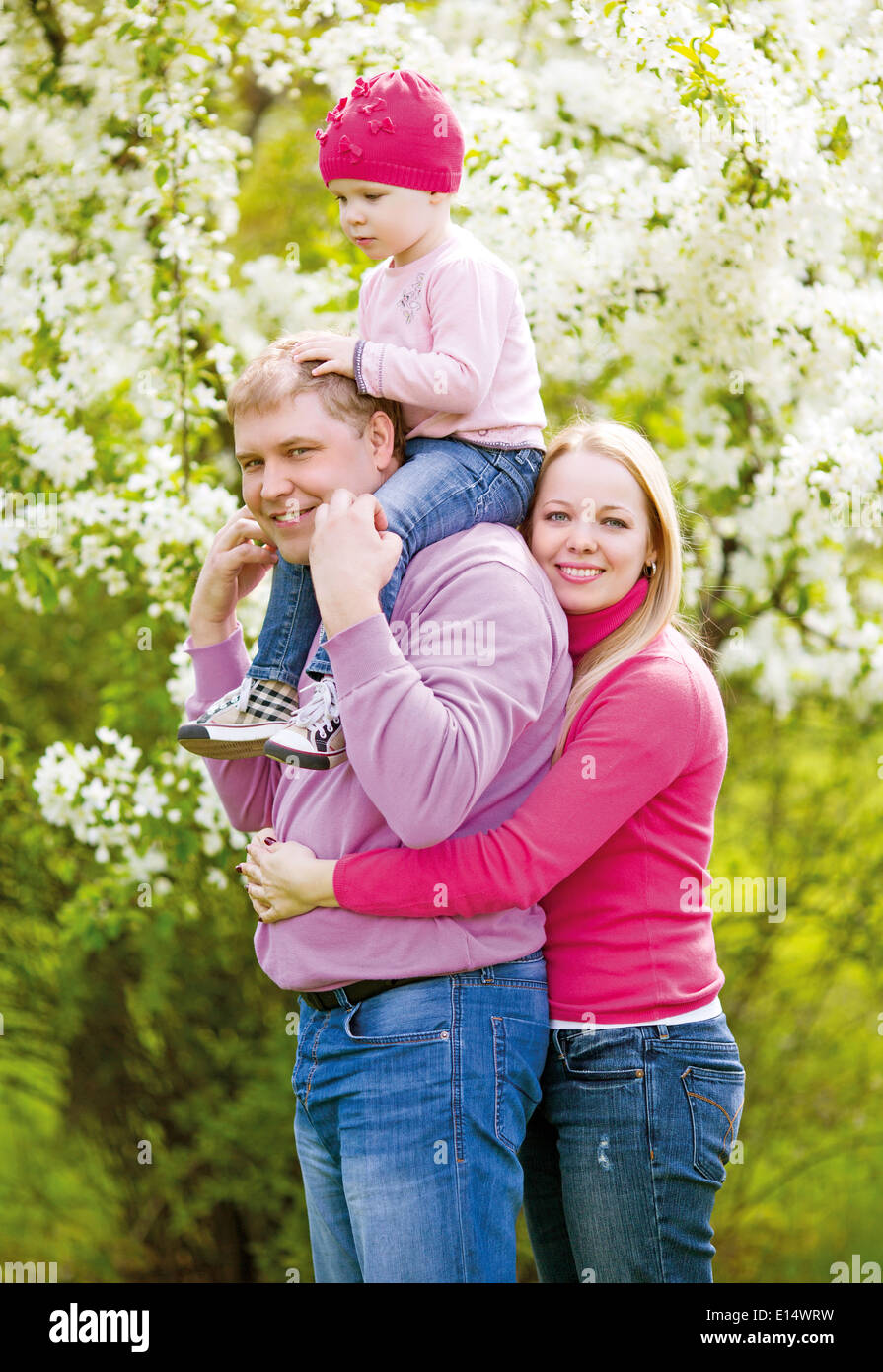 happy family outdoor in the park Stock Photo - Alamy
