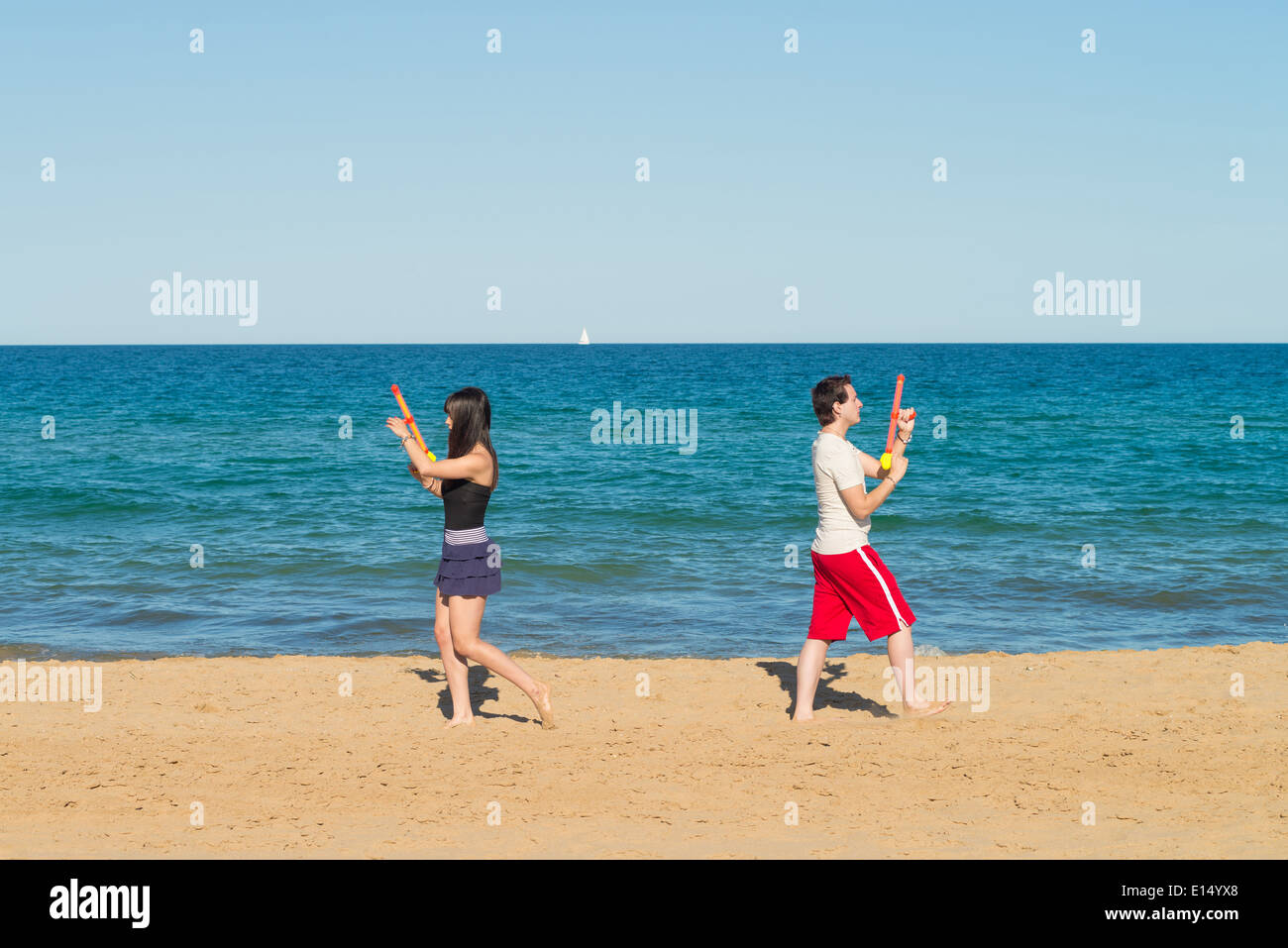 Couple Walking Away From Each Other High Resolution Stock Photography ...