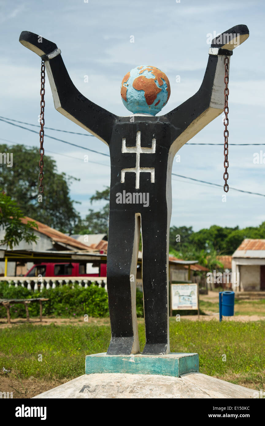 Anti-slavery monument, Juffureh and Albreda, the Gambia Stock Photo