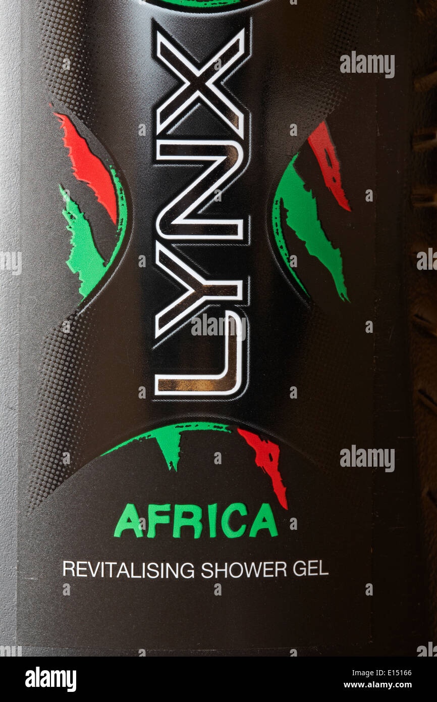 Lynx Africa revitalising shower gel Stock Photo Alamy