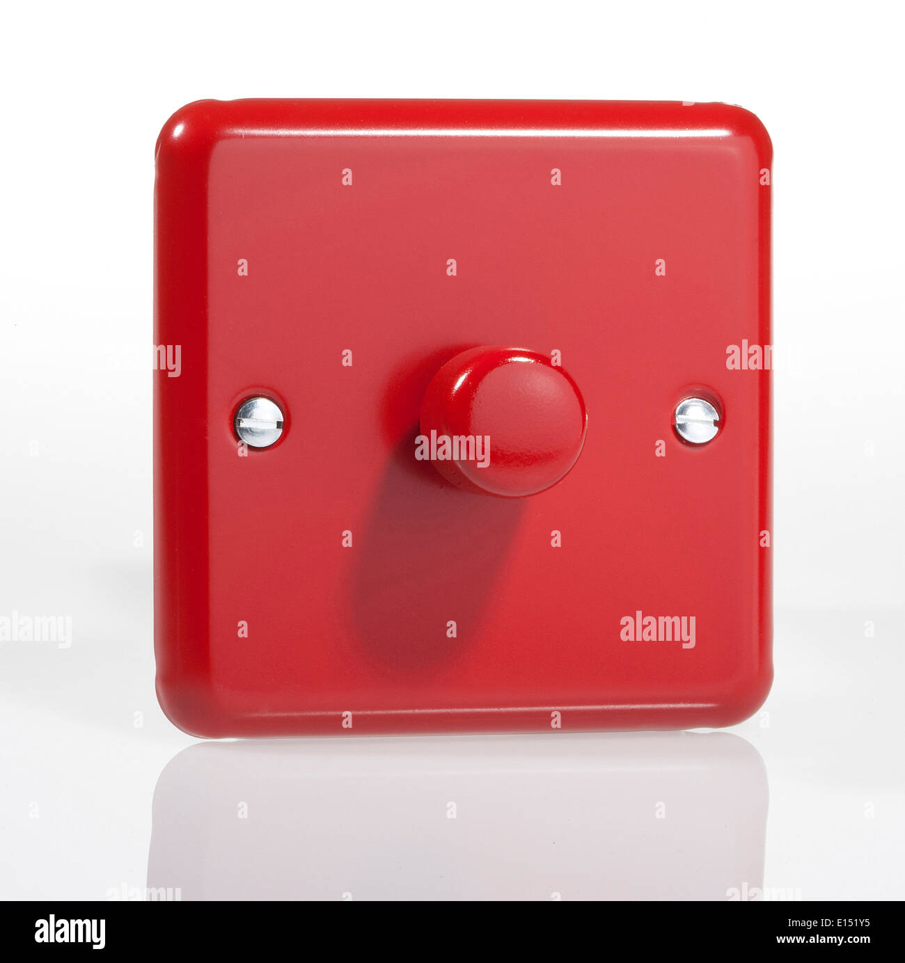 Red Light dimmer switch Stock Photo