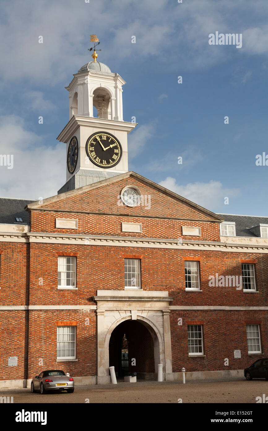 The Vulcan Building and clock tower Gunwharf Quays Portsmouth Stock Photo Alamy
