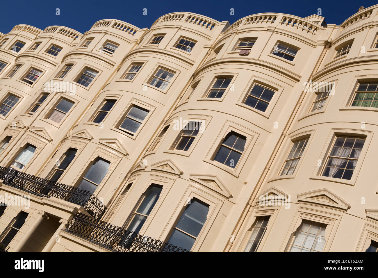 Terrace of regency houses in Brighton Stock Photo