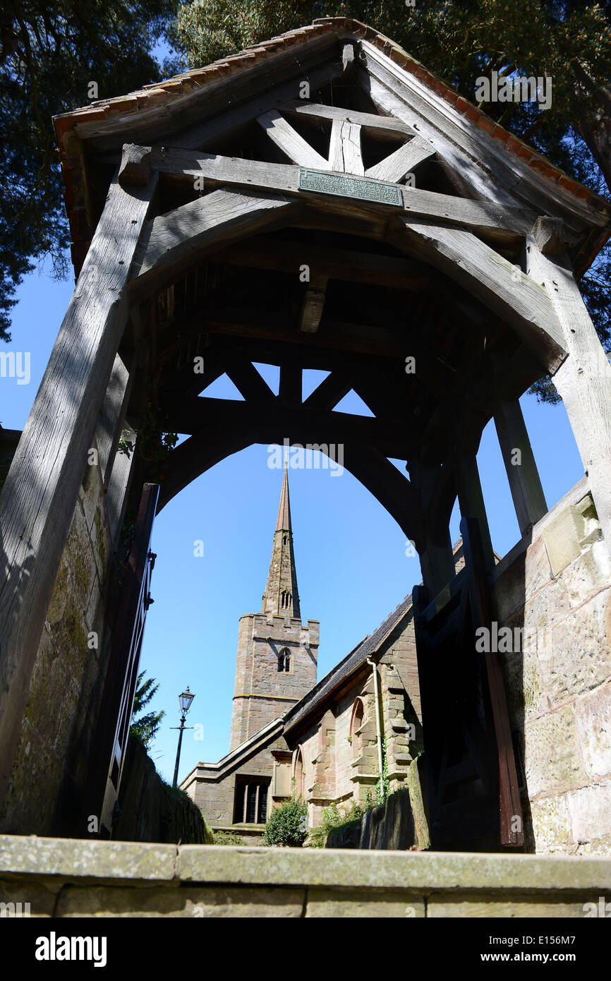 Belbroughton Worcestershire Holy Trinity Church Lychgate Stock Photo