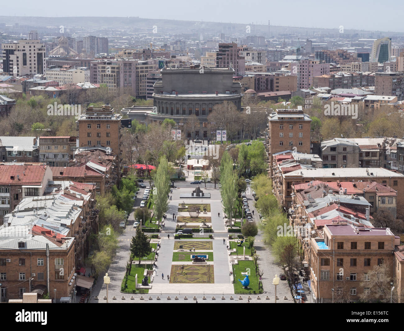 Center of Yerevan, Armenia, seen fro the Cascades Stock Photo - Alamy