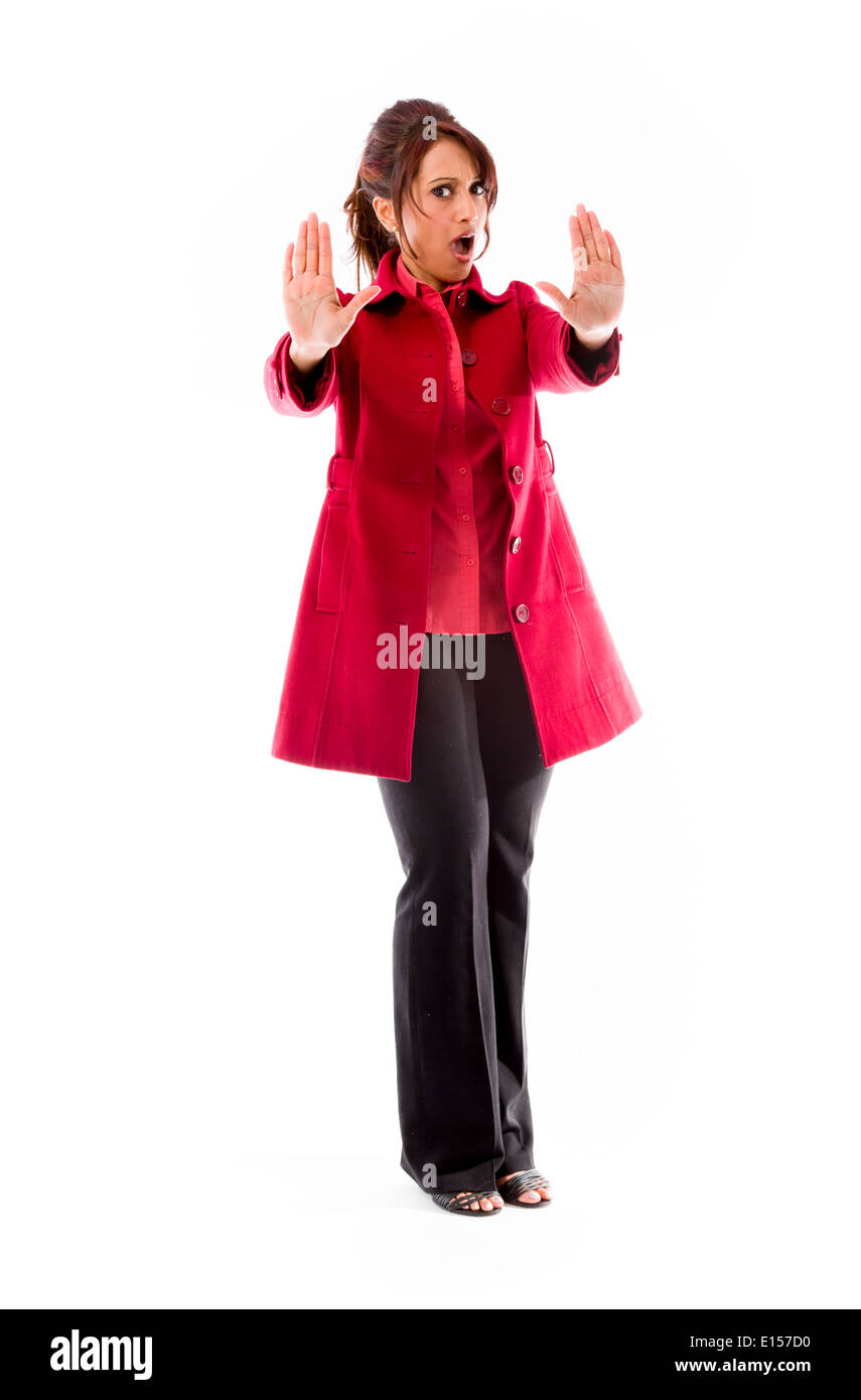 Indian woman showing no sign hi-res stock photography and images - Alamy
