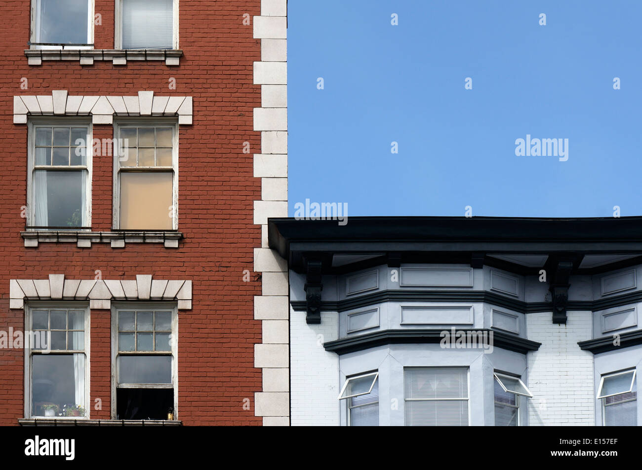 Old building facades in the South Granville neighbourhood of Vancouver, BC, Canada Stock Photo