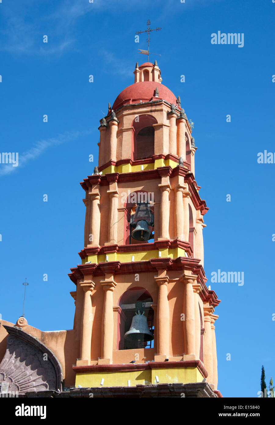 Bell Tower Oratorio de San Felipe Neri San Miguel de Allende Mexico Stock Photo