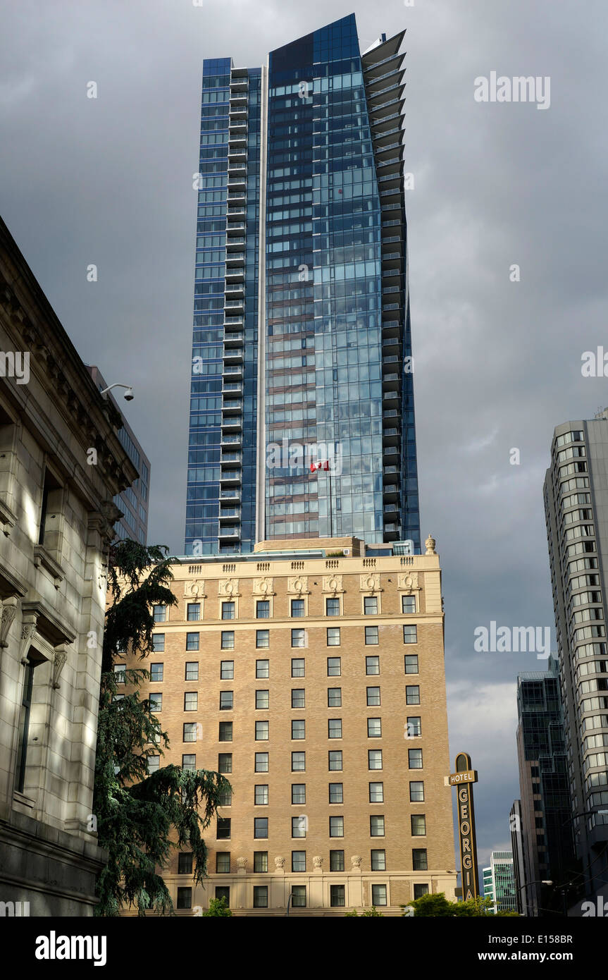 The luxury, Rosewood Hotel Georgia and private residences tower on