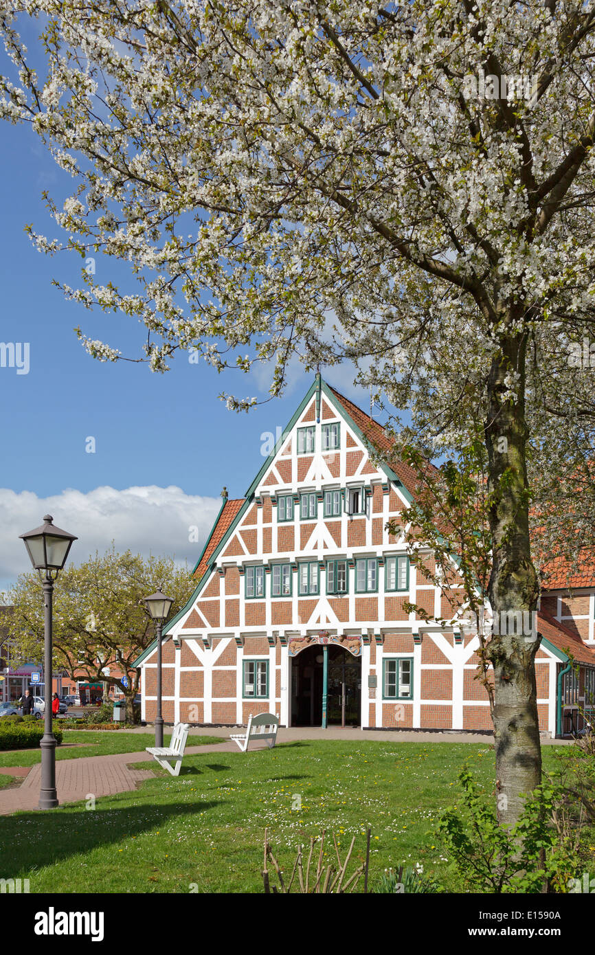 town hall, Jork, Altes Land (Old Country), Lower Saxony, Germany Stock Photo