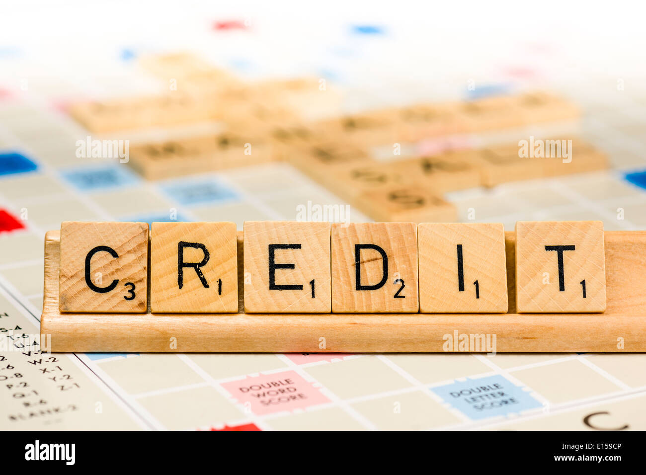 Scrabble - Credit Stock Photo