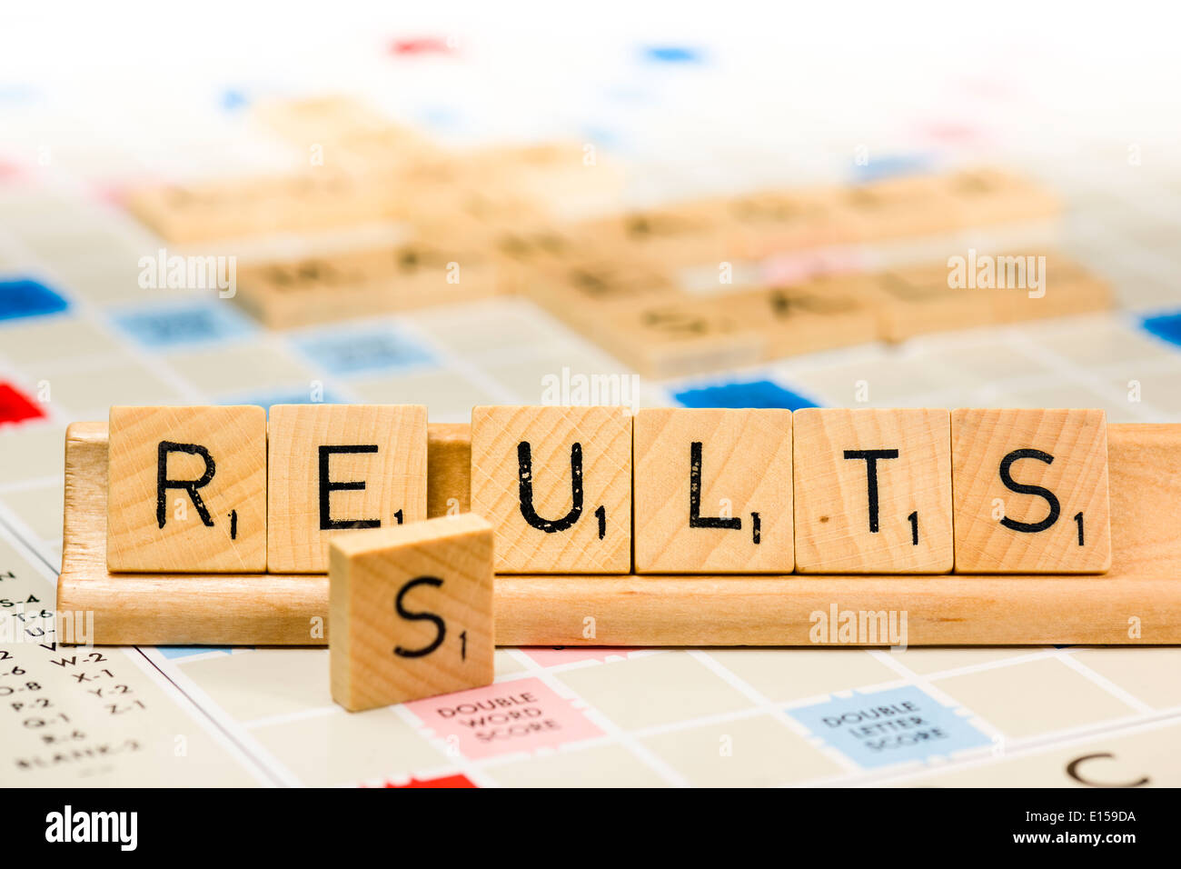 Scrabble - Results Stock Photo