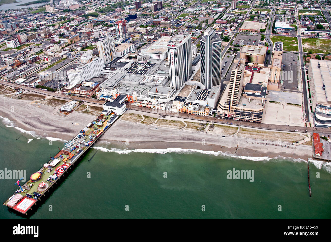 joadna Blog - Aerial View Showing The Ocean Boardwalk And Casinos Of Atlantic City E15A59 