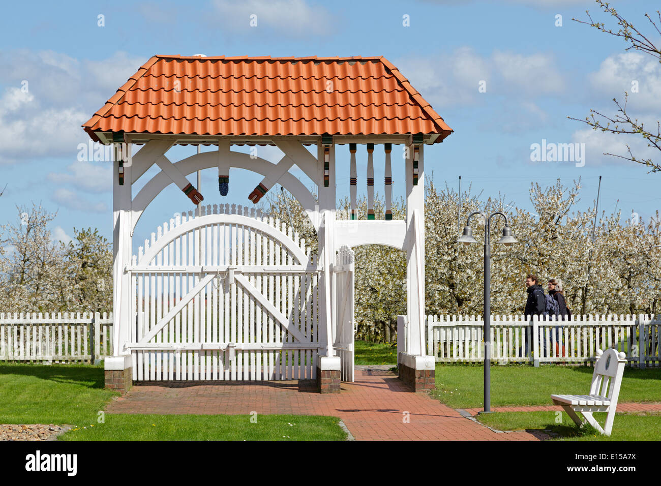 entrance to Museum Altes Land, Jork, Altes Land (Old Country), Lower Saxony, Germany Stock Photo