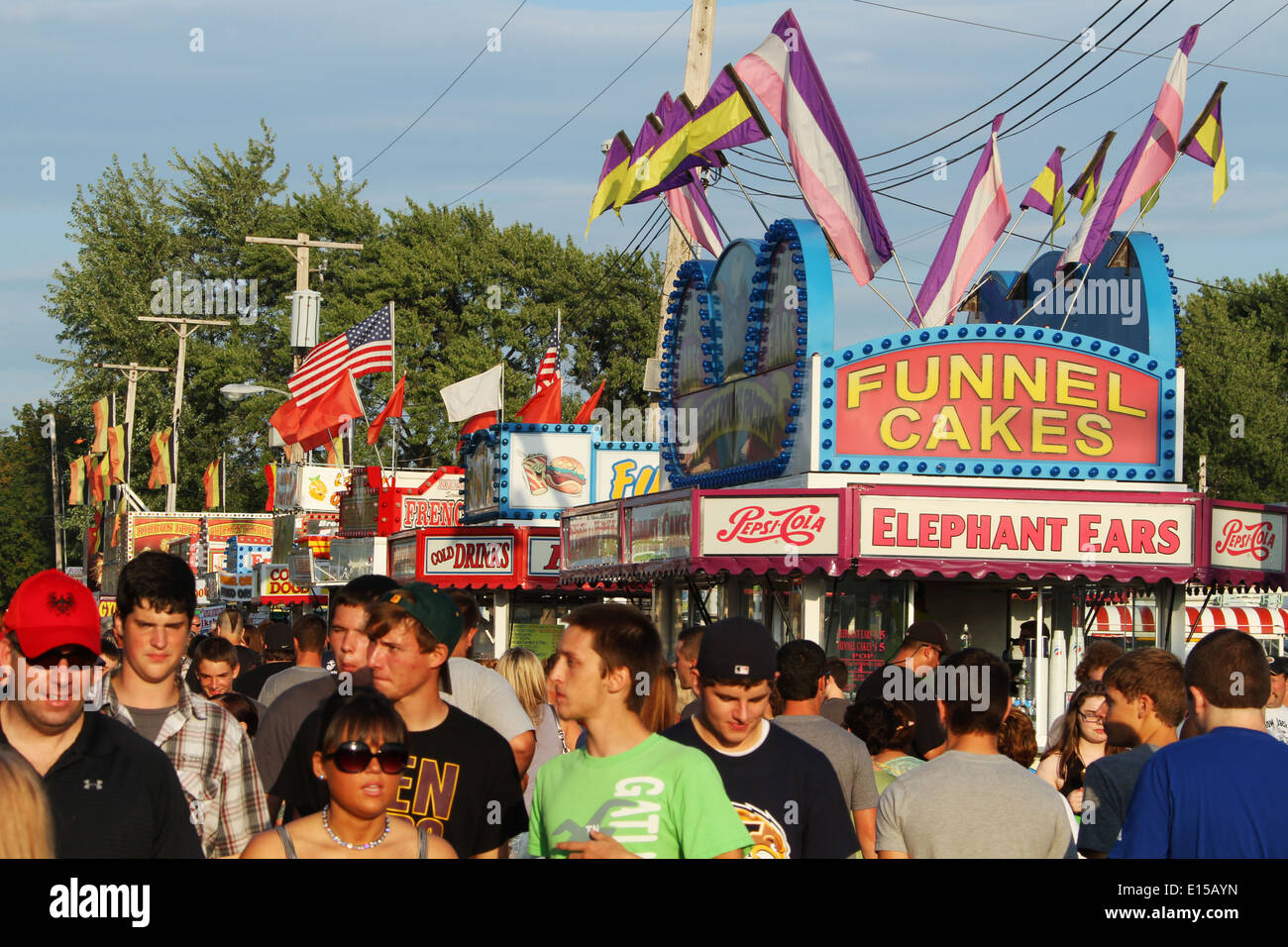 Midway Food Funnel Cakes and Elephant Ears Stock Photo Alamy