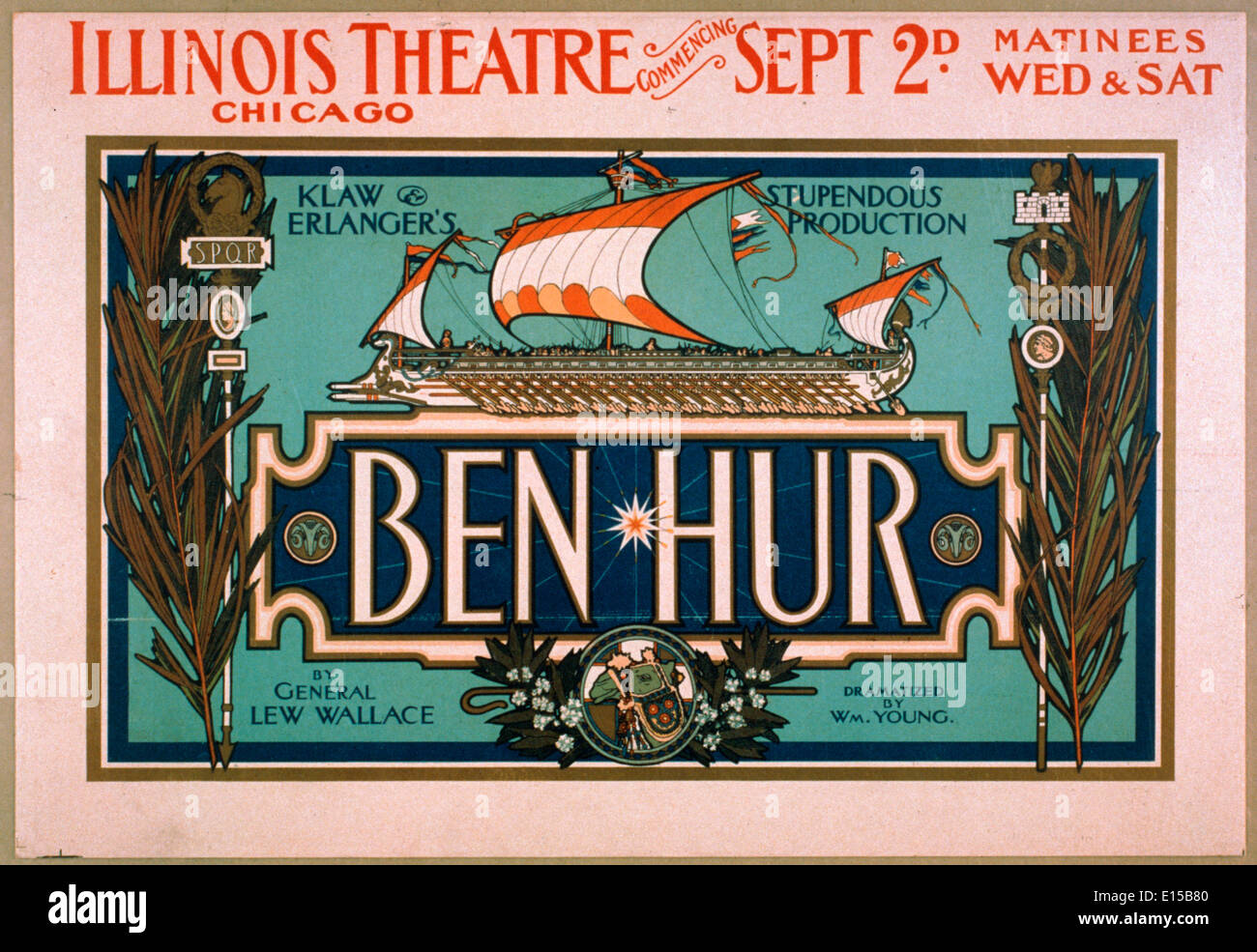Ben-Hur Klaw & Erlanger's stupendous production, advertising poster, circa 1901 Stock Photo