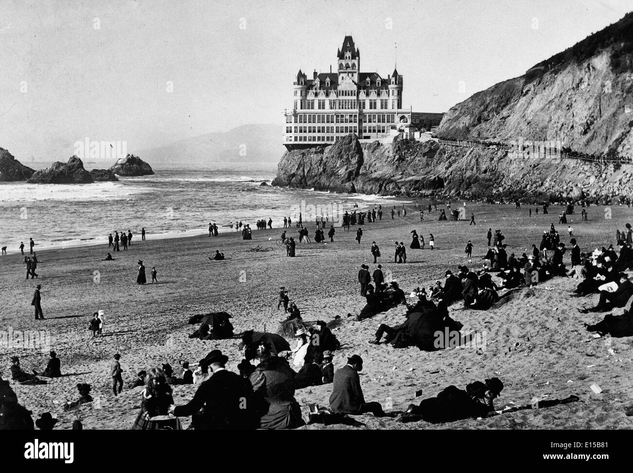 The Beach And Cliff House San Francisco California Circa 1902