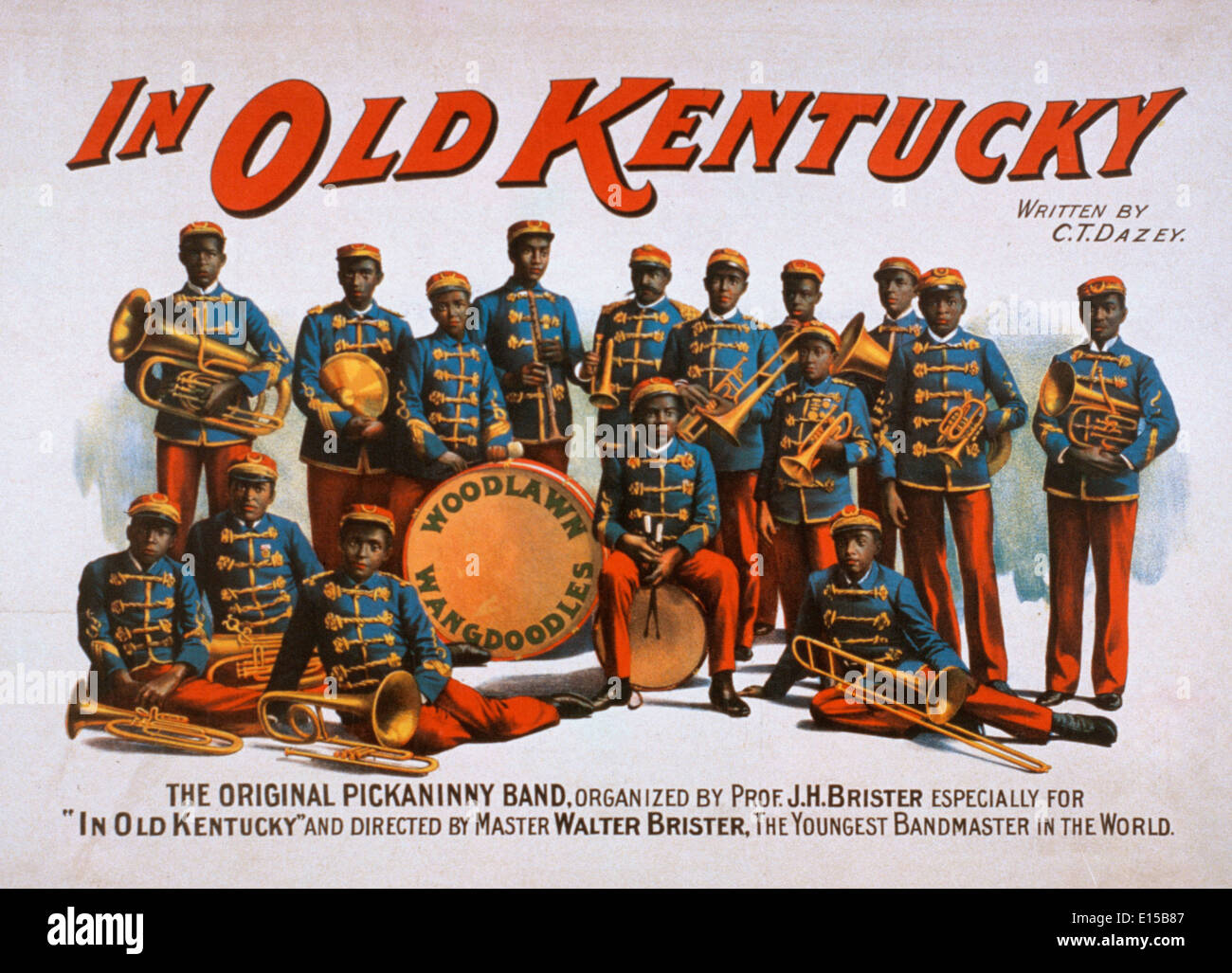 In Old Kentucky - Advertisement for play, circa 1894 Stock Photo
