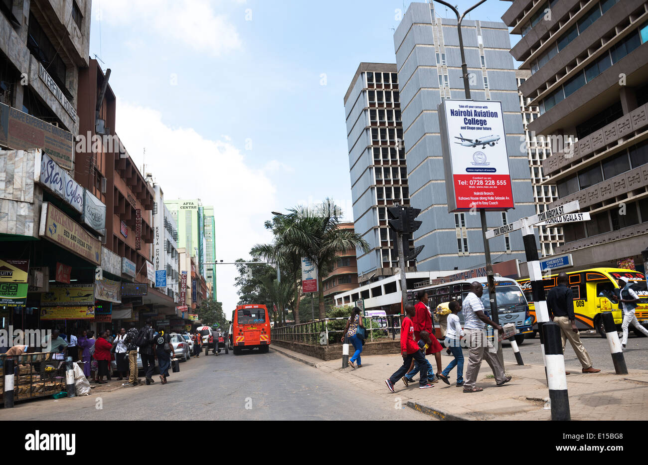 Nairobi's city center. Stock Photo
