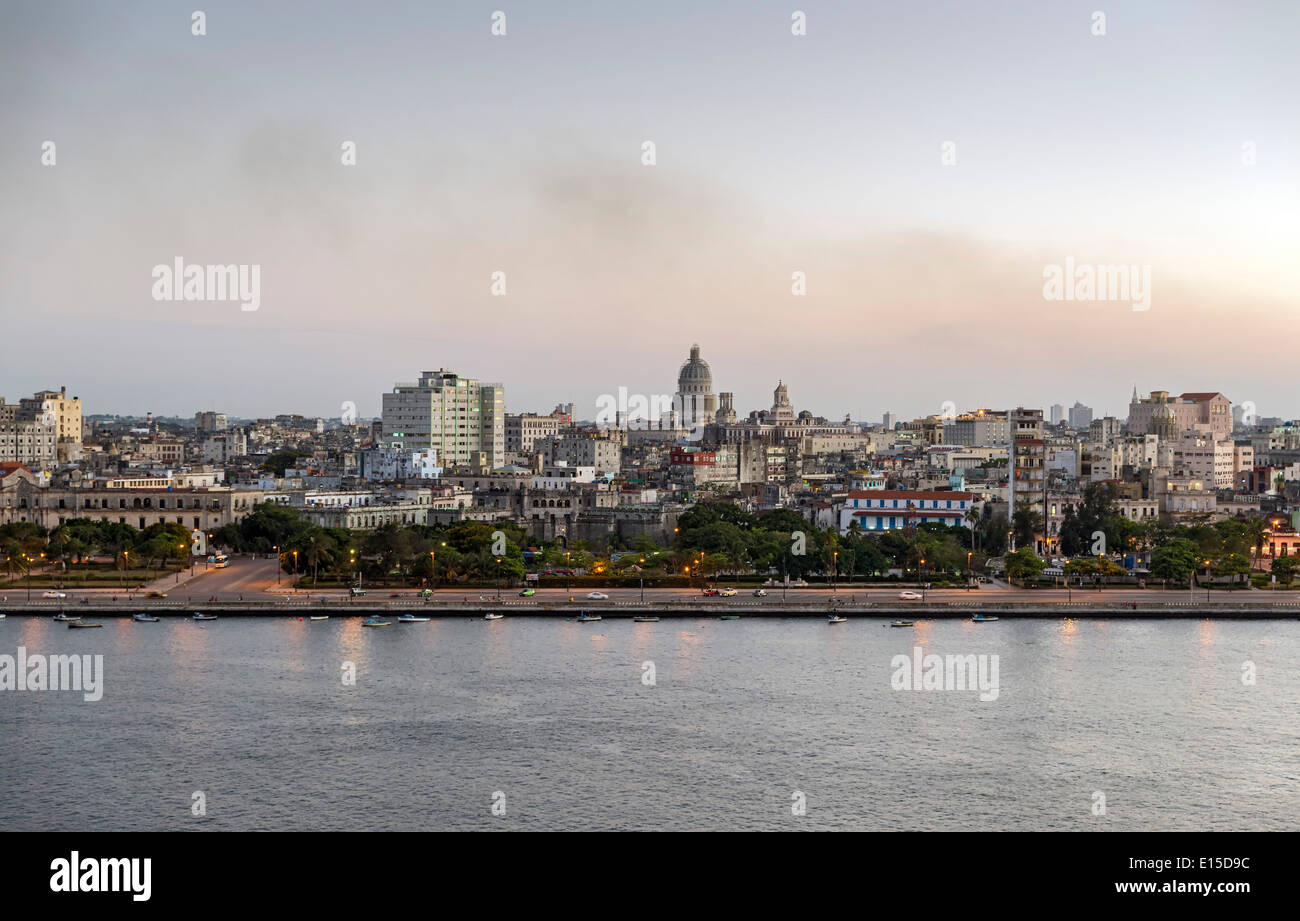 Havana nights over the bay Stock Photo