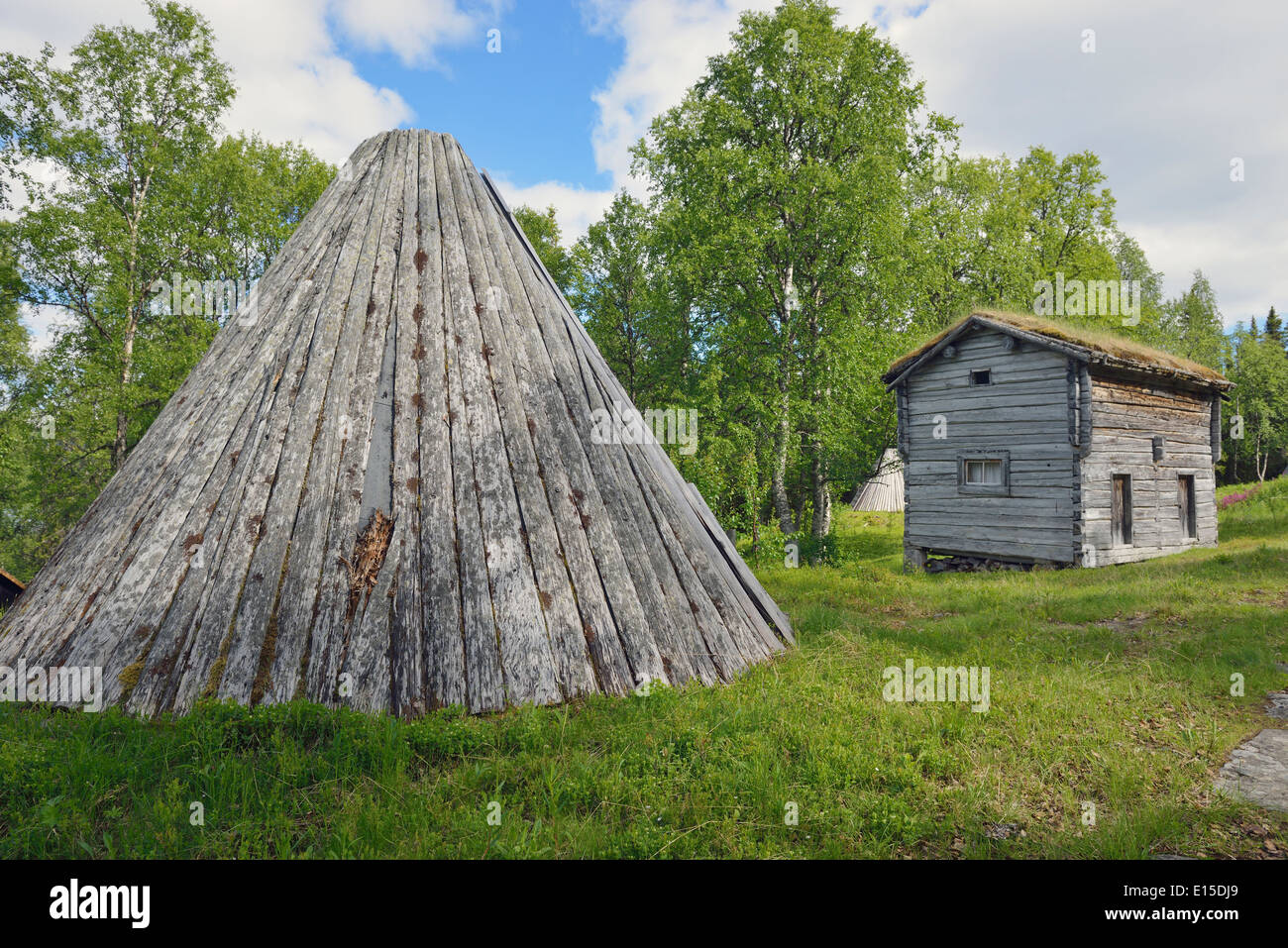 Sweden Vilhelmina Log Cabins And Samian Goahtis In Fatmomakke