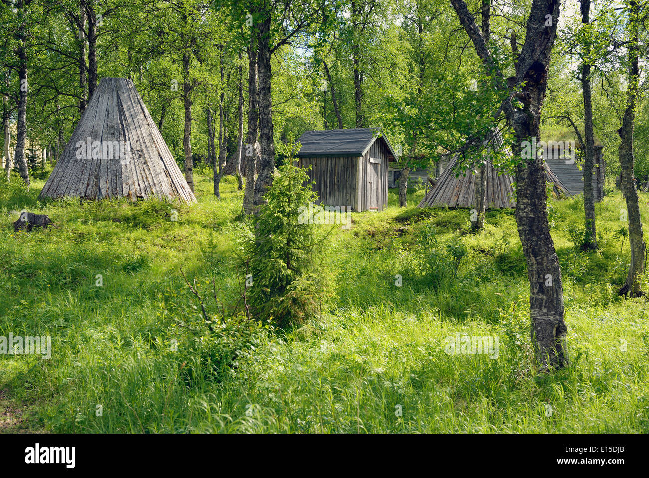 Sweden Vilhelmina Log Cabins And Samian Goahtis In Fatmomakke