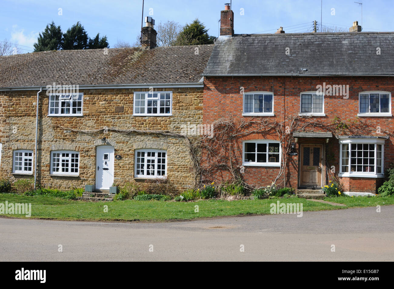 Cottages At The Foot Of Middle Hill In The North Oxfordshire