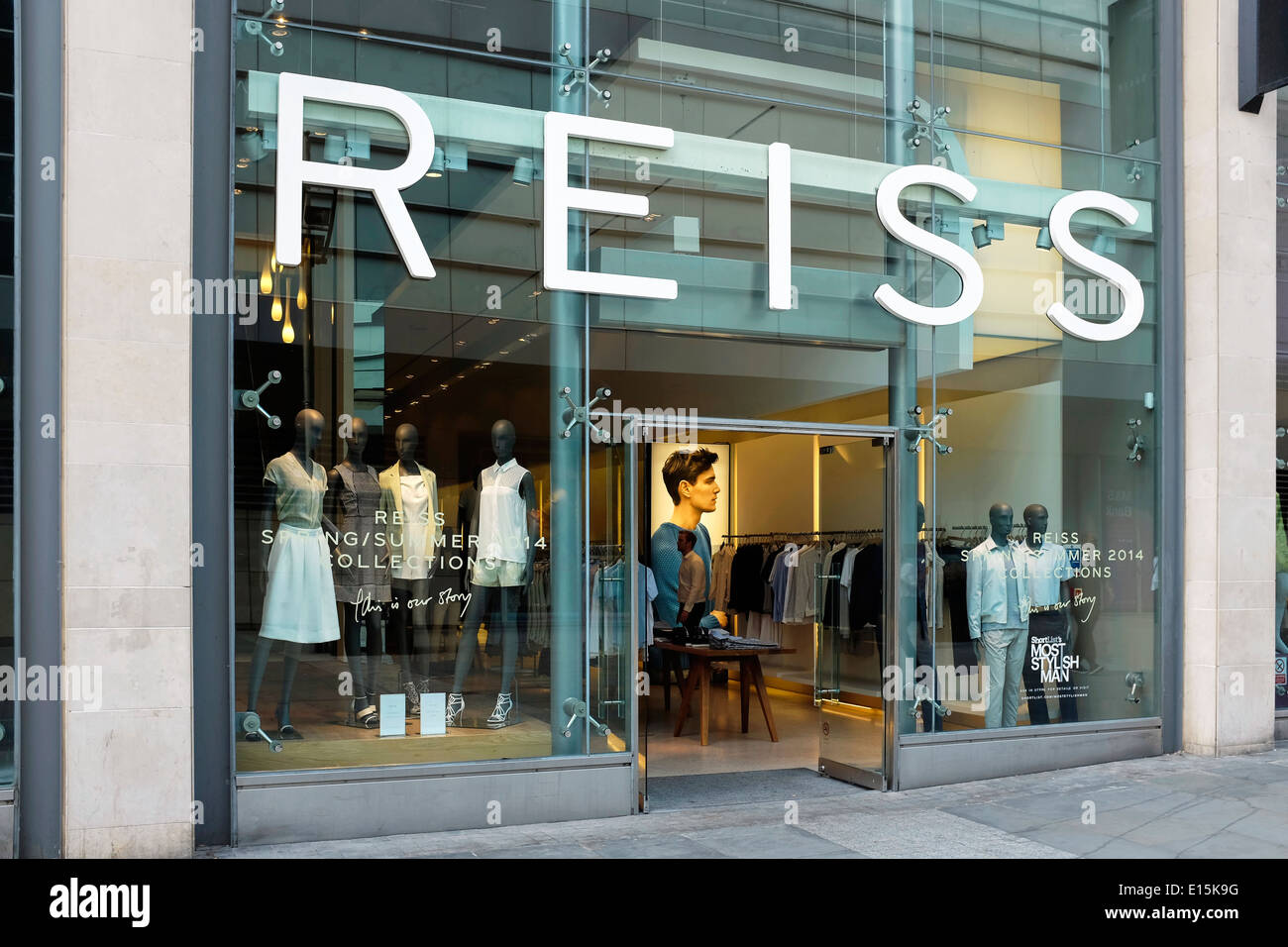 Reiss store front in Manchester city centre UK Stock Photo