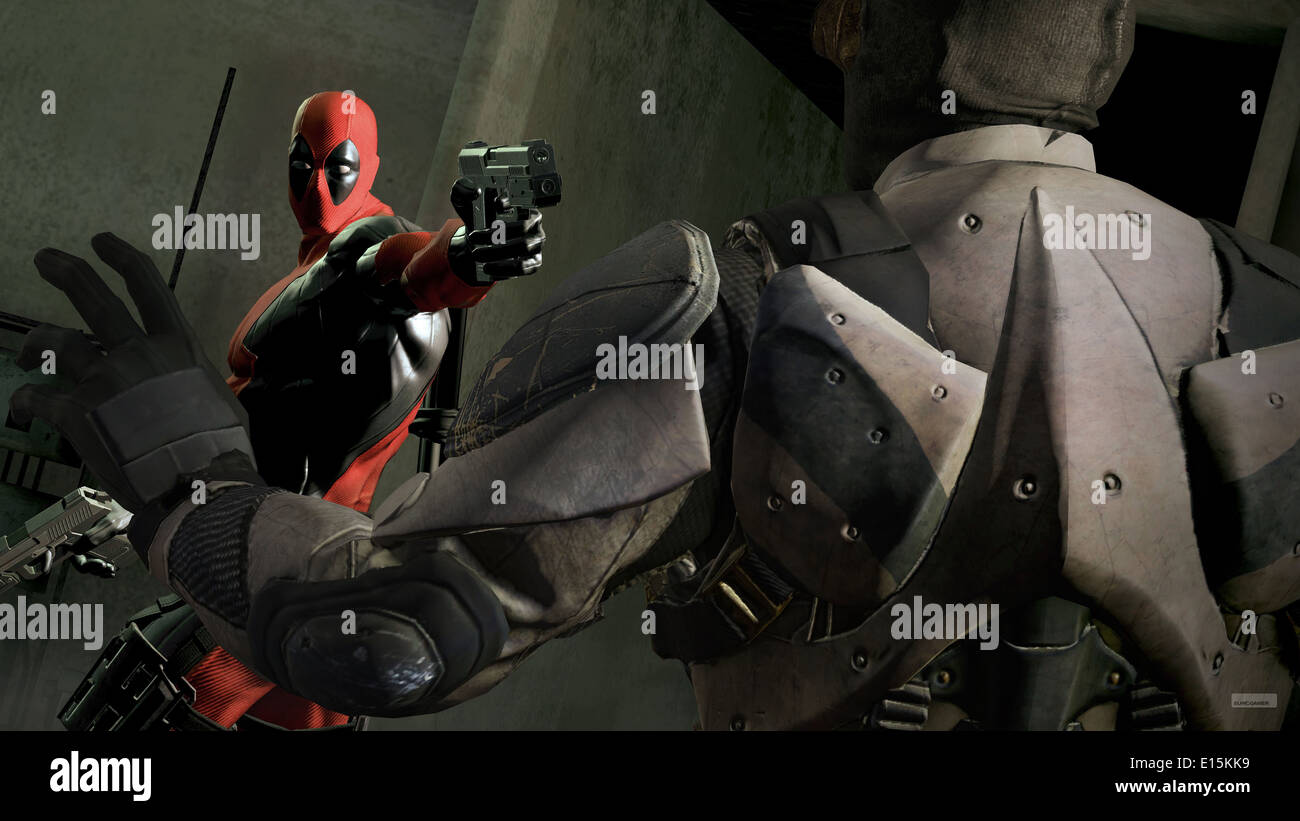 Deadpool game PC arcade role play entertainment fun superhero marvel  playstation xbox ps1 ps2 ps3 Stock Photo - Alamy