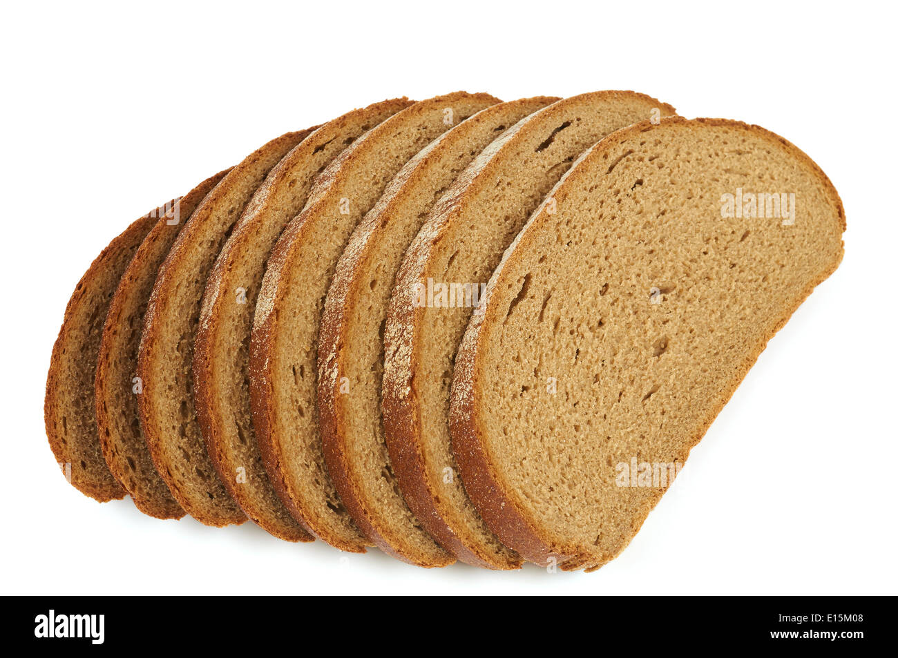 Sliced bread isolated on the white background Stock Photo