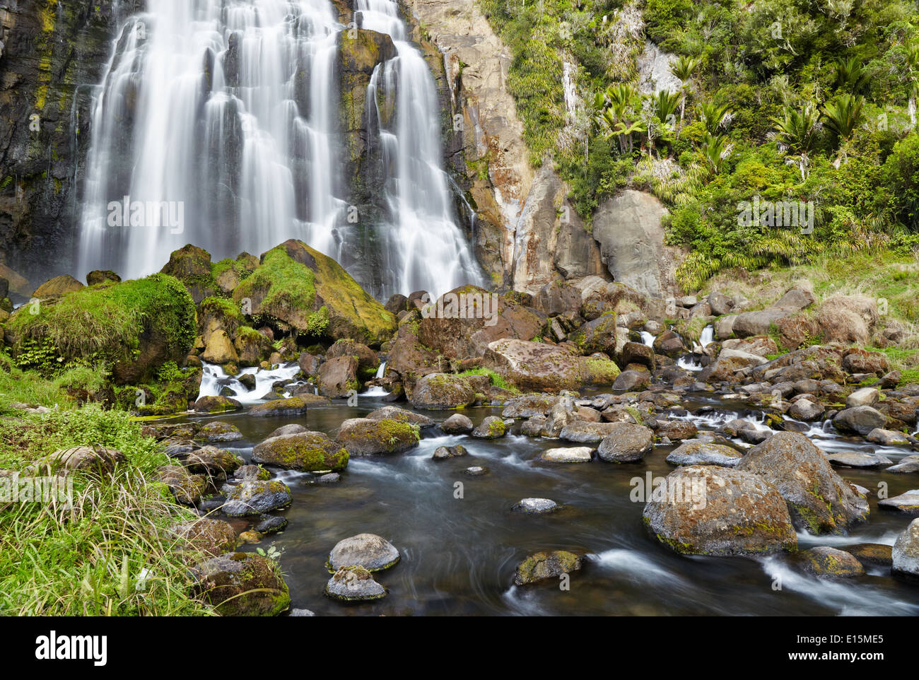 Marokopa Falls, North Island, New Zealand Stock Photo
