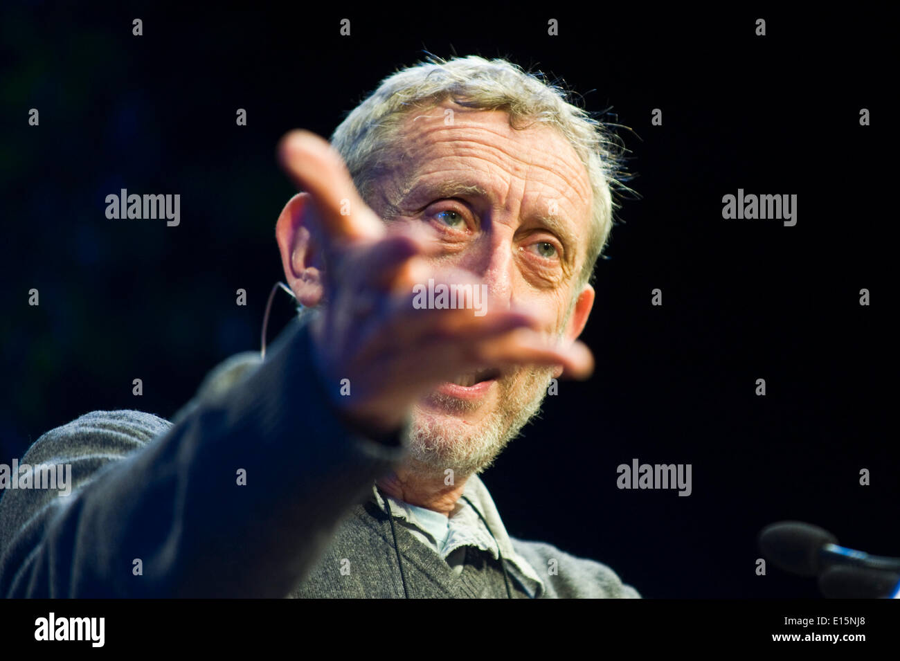 Hay on Wye, Wales UK, Friday 23 May 2014 MICHAEL ROSEN poet, childrens ...