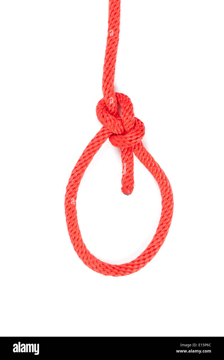 bowline knot isolated on white background Stock Photo - Alamy