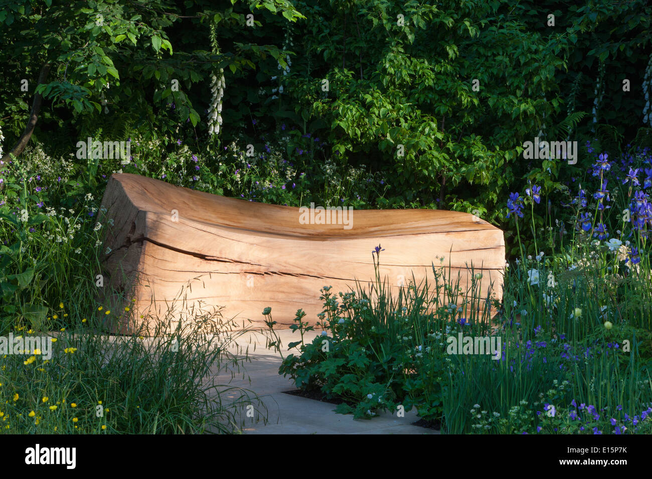RHS Chelsea flower show 2014 - The Homebase Garden - Time to Reflect - in association with the Alzheimer's Society -Designer Ada Stock Photo