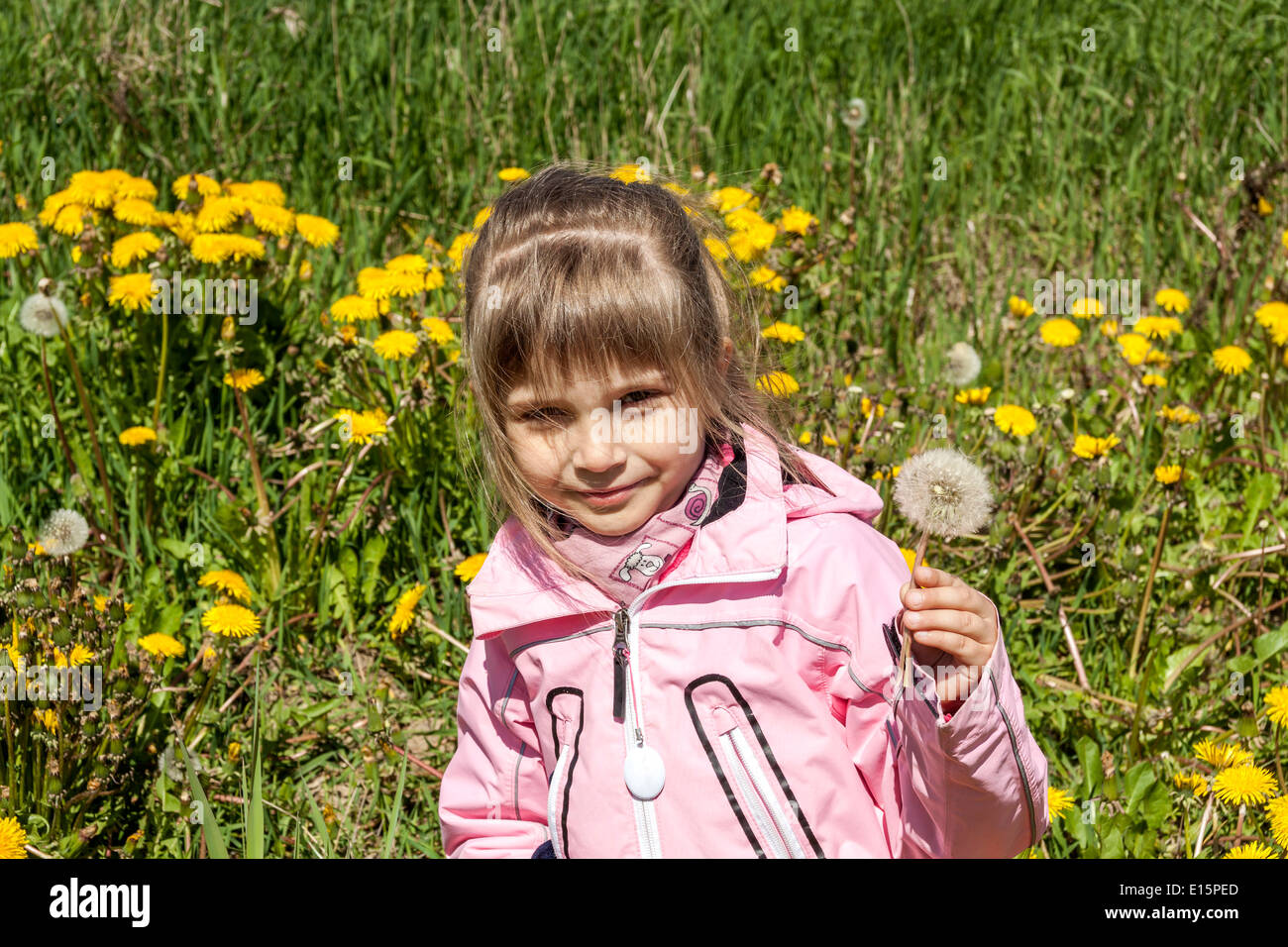 Girl child flower meadow hi-res stock photography and images - Alamy