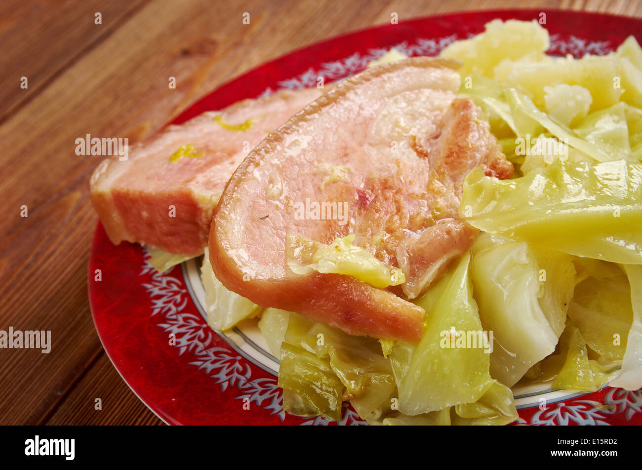 Bacon and cabbage dish traditionally associated with Ireland. back