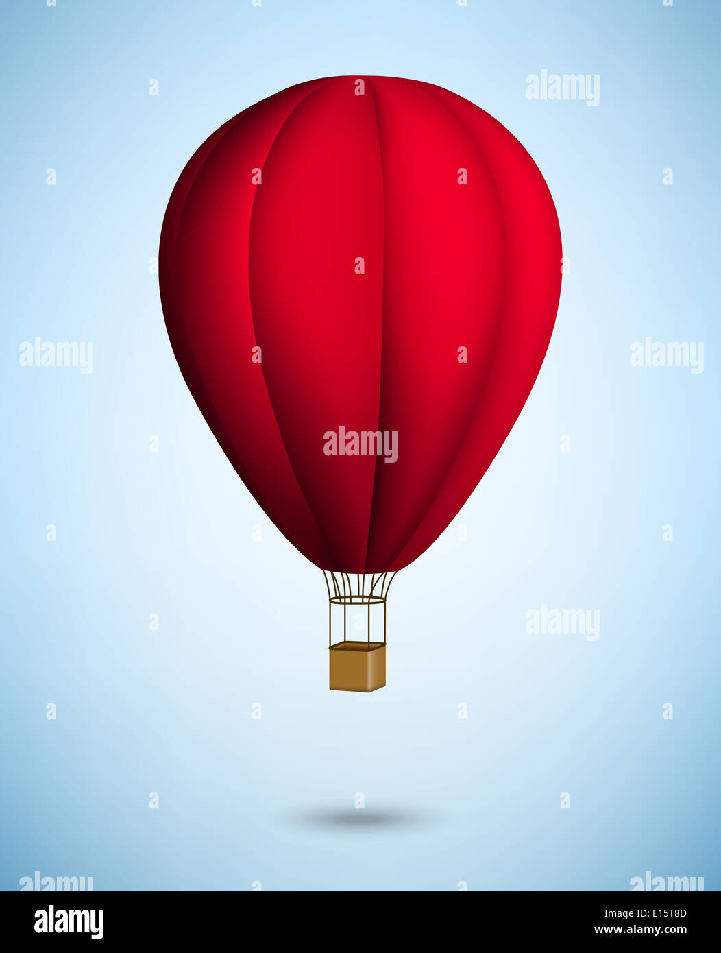 hot air balloon on blue sky background Stock Photo - Alamy
