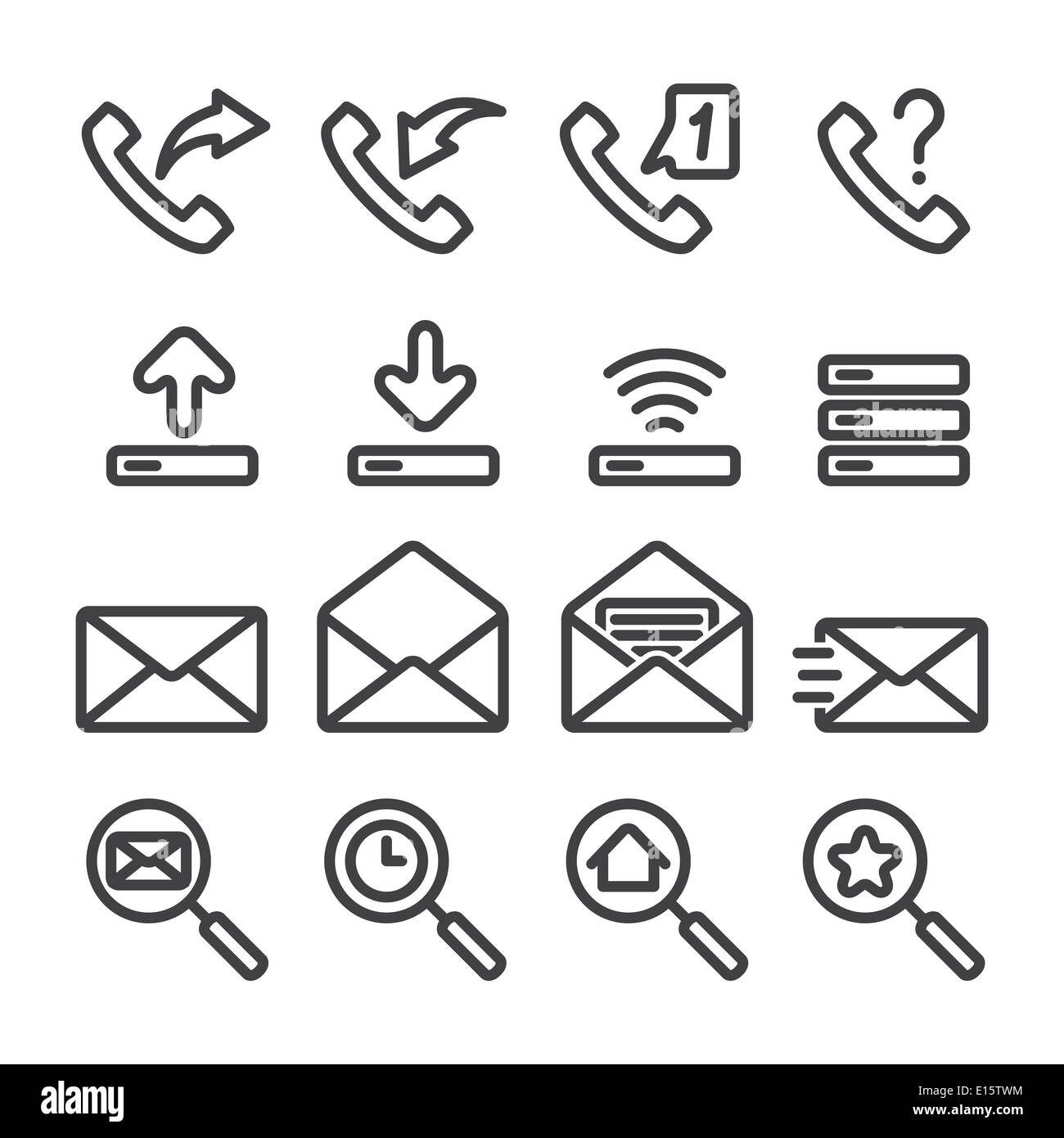 Set phone icon Stock Photo - Alamy