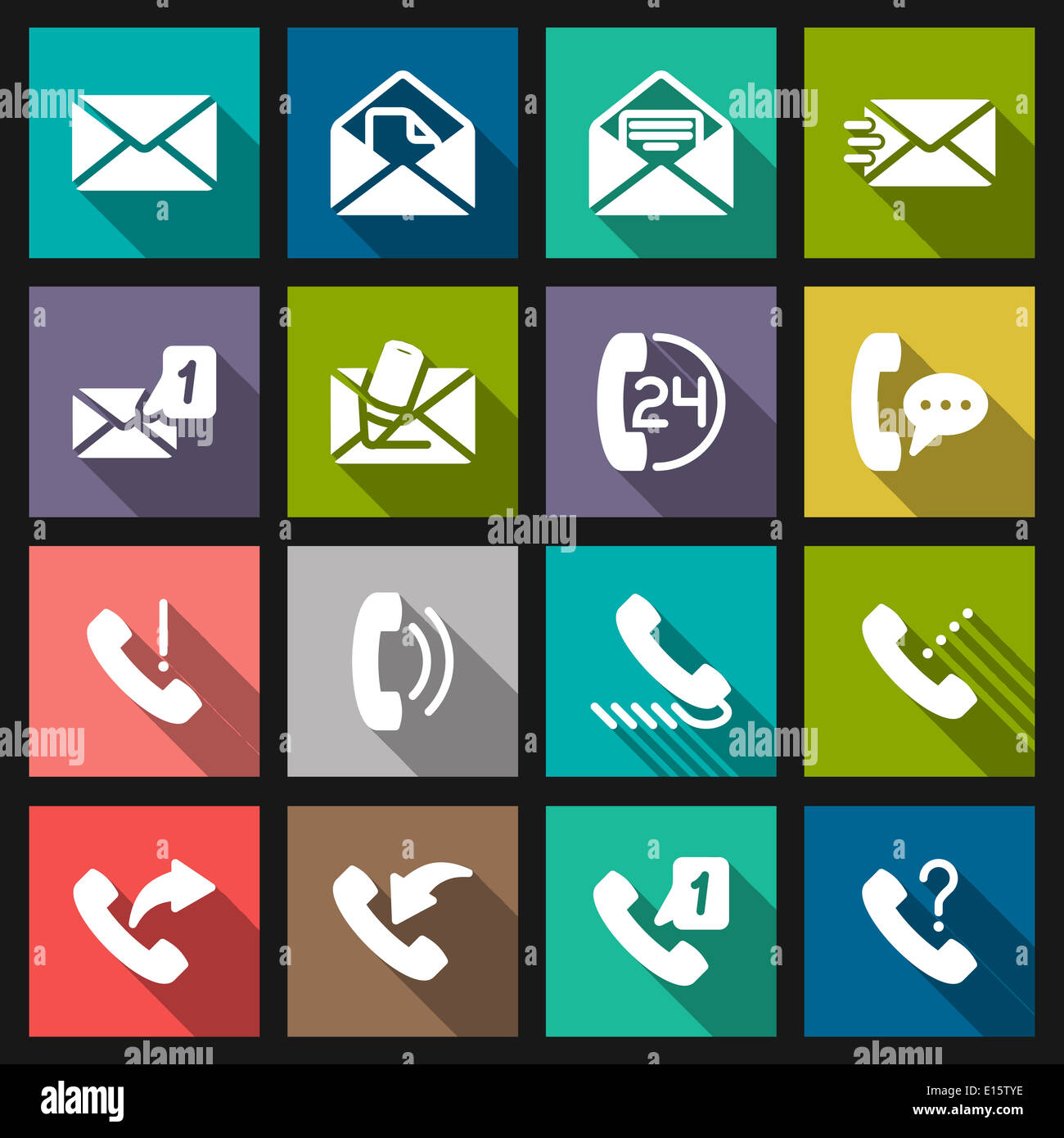 Set phone icon Stock Photo - Alamy