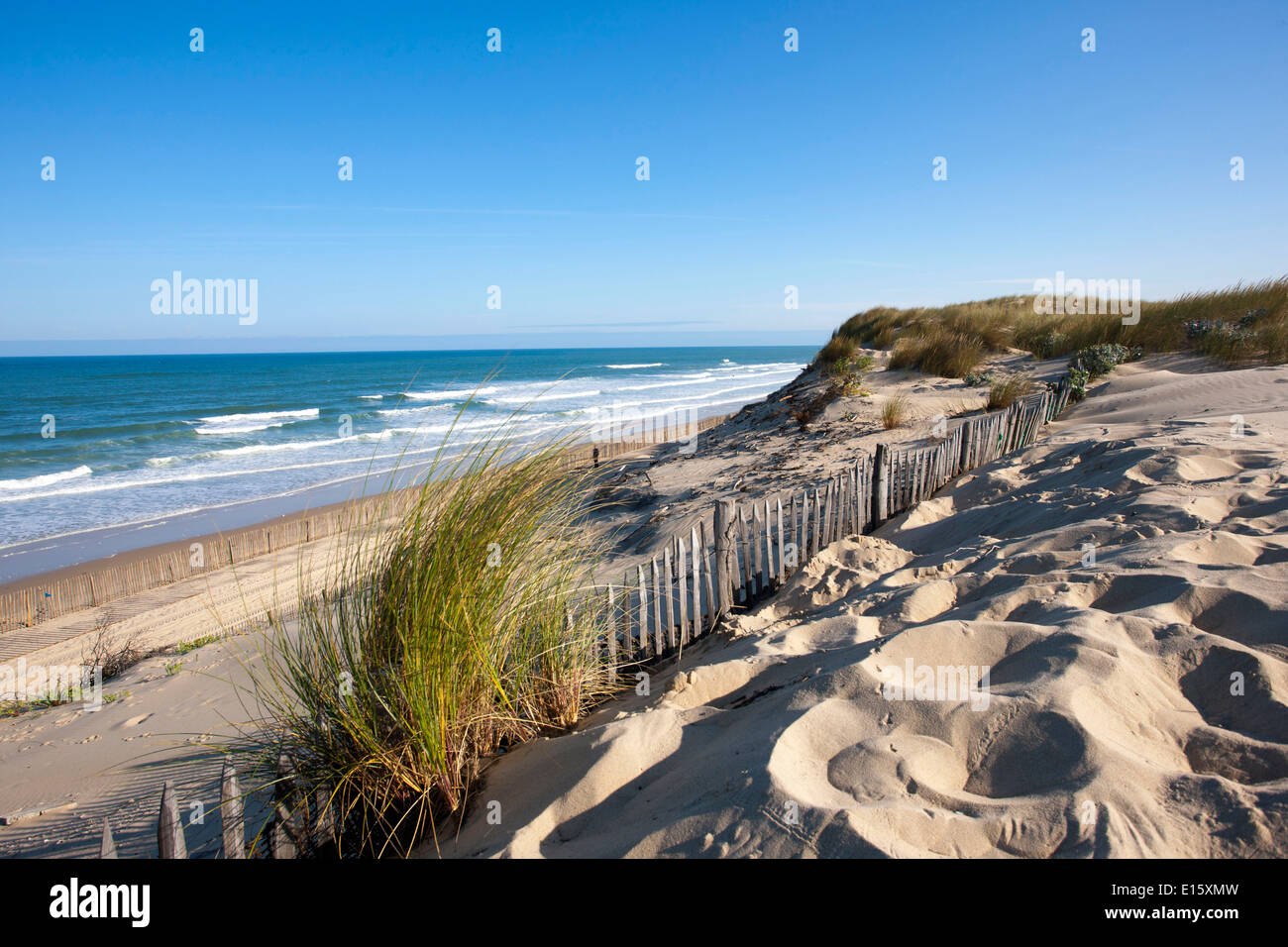 Hourtin (Gironde department) beach and dunes Stock Photo