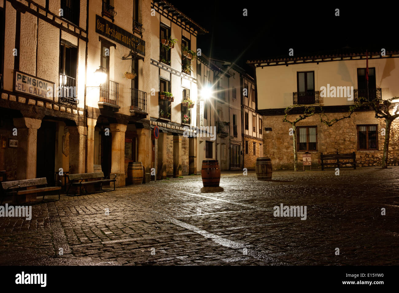 The town of Covarrubias, Burgos, Spain Stock Photo