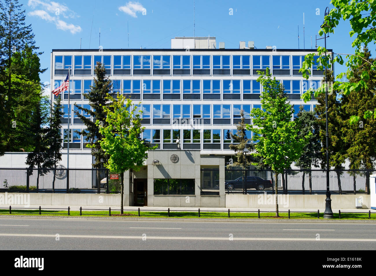 USA Embassy building in Warsaw, Poland Stock Photo - Alamy