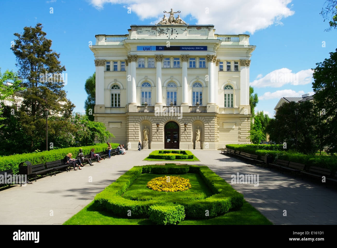 Historic building of the former Warsaw University library, Poland Stock Photo