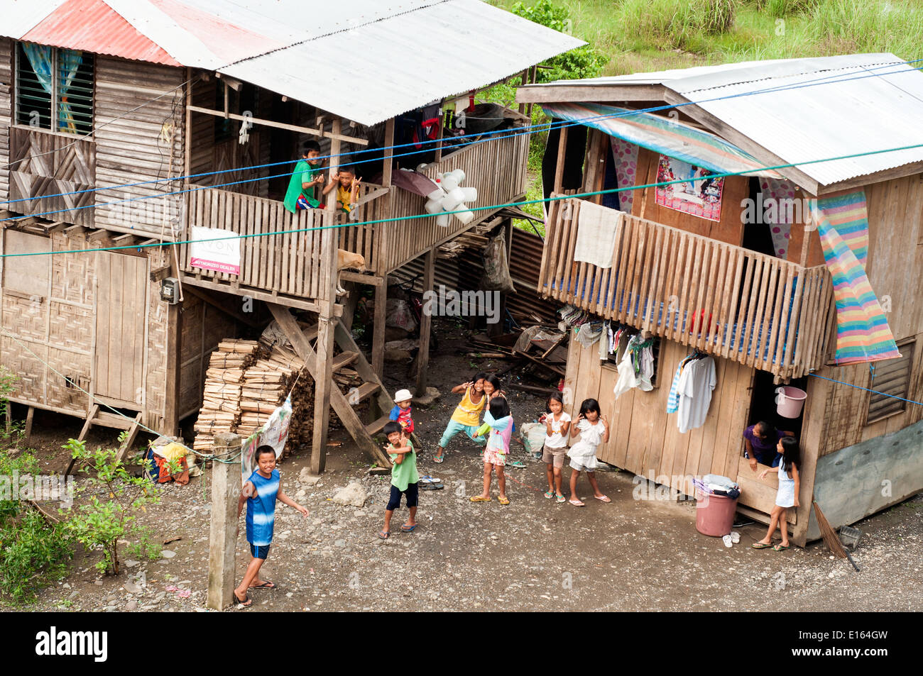 village housing, Butuan, Philippines Stock Photo