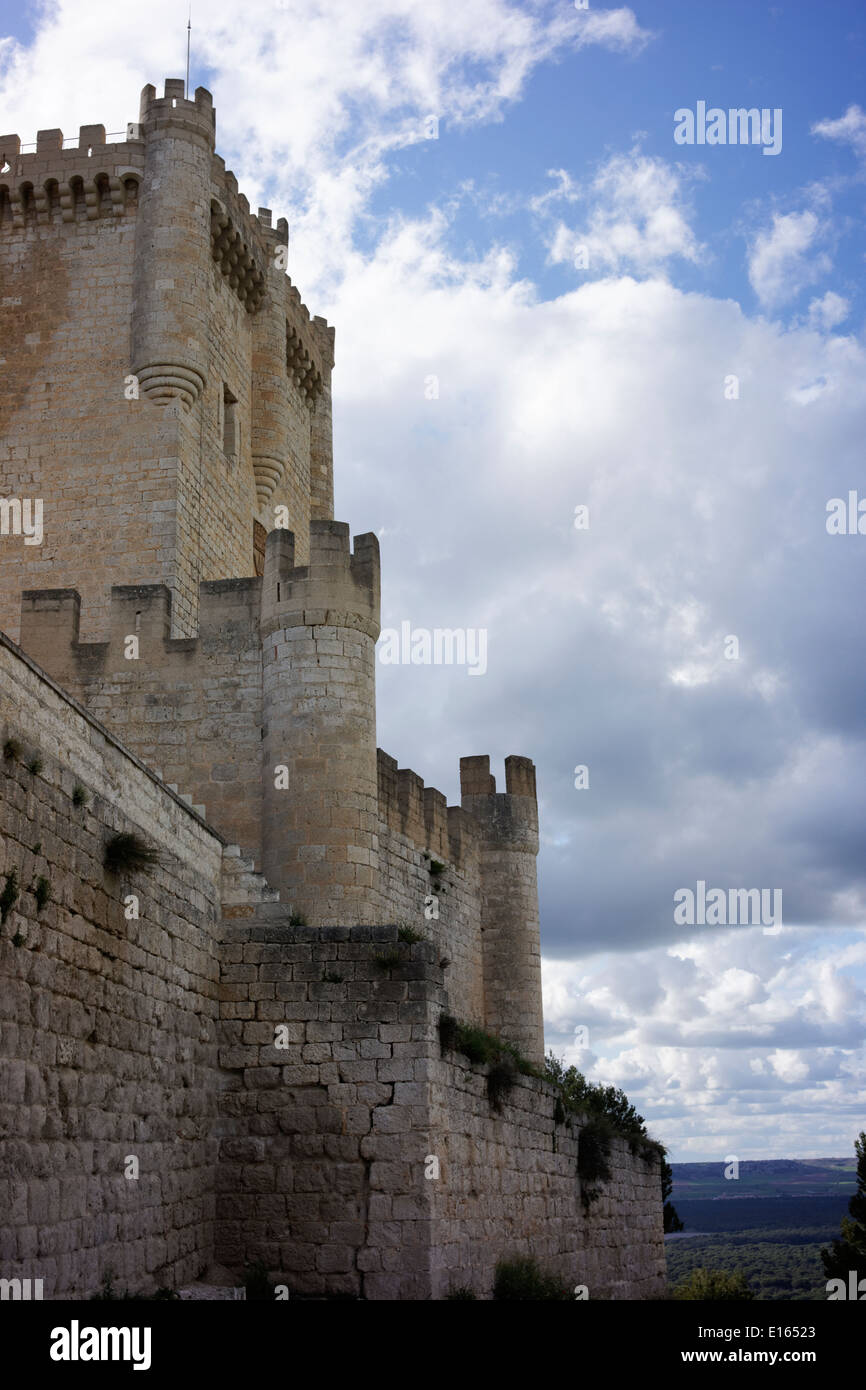 Penafiel castle ribera del duero spain medieval Stock Photo