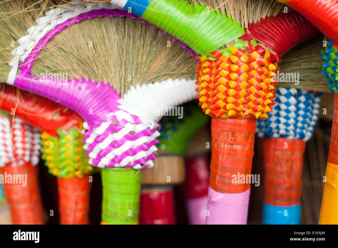 brooms on sale in market, Butuan, Philippines Stock Photo Alamy