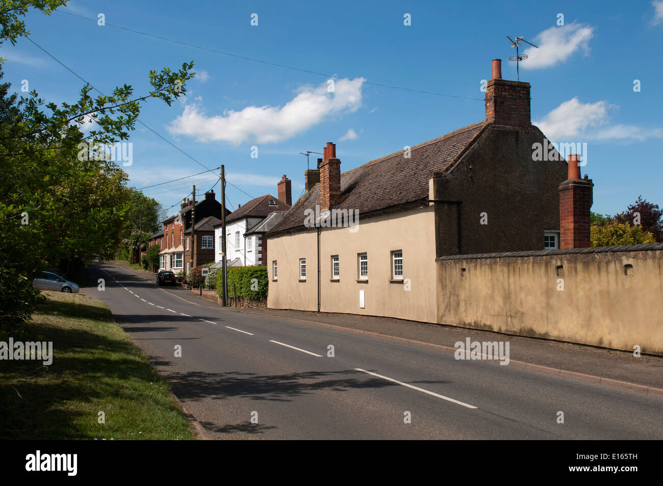 Houses at Long Buckby Wharf, Northamptonshire, England, UK Stock Photo