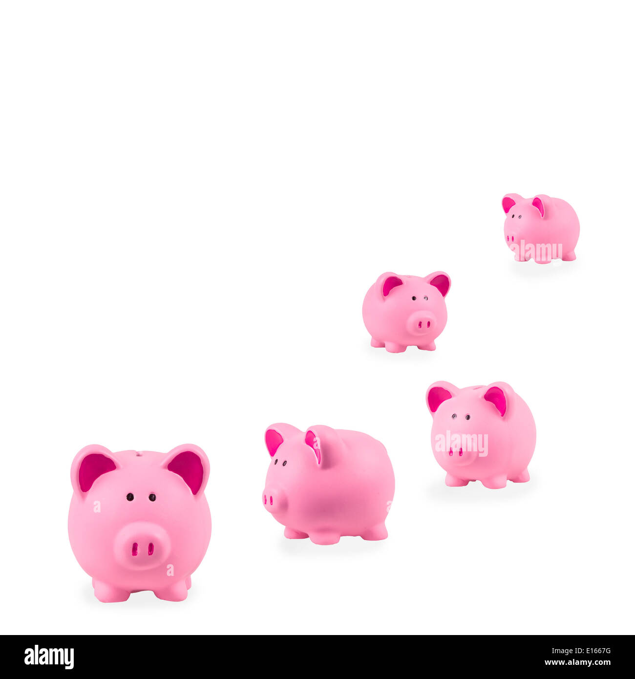 pink piggybanks Stock Photo