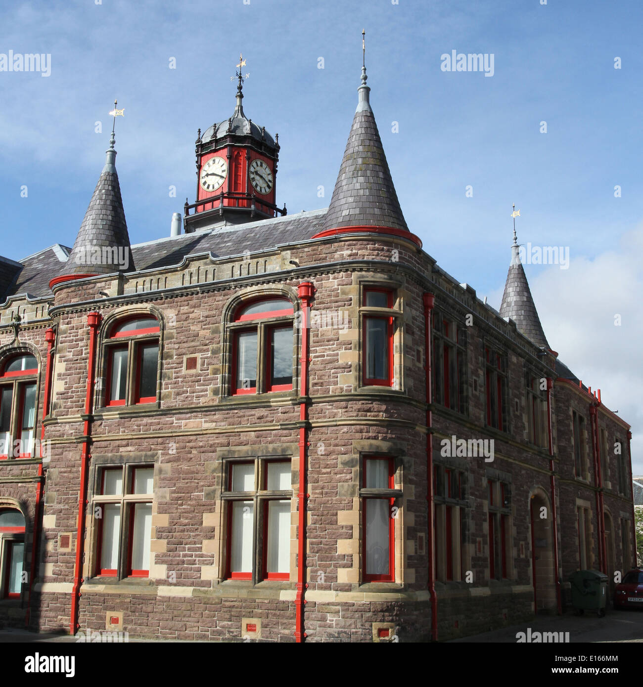 Exterior of Stornoway old town hall Isle of Lewis Scotland  May 2014 Stock Photo